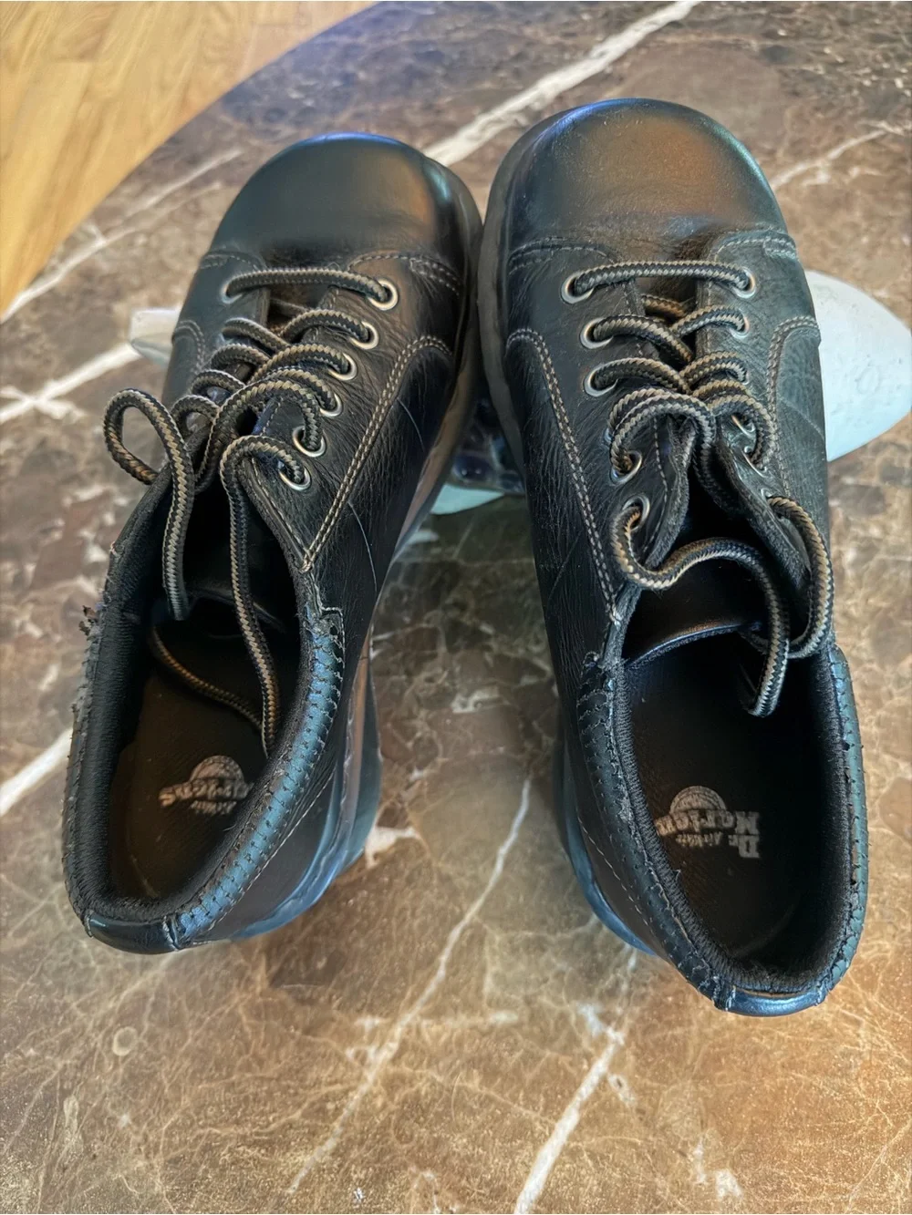 Dr. Martens Black Leather Lace-Up Oxfords